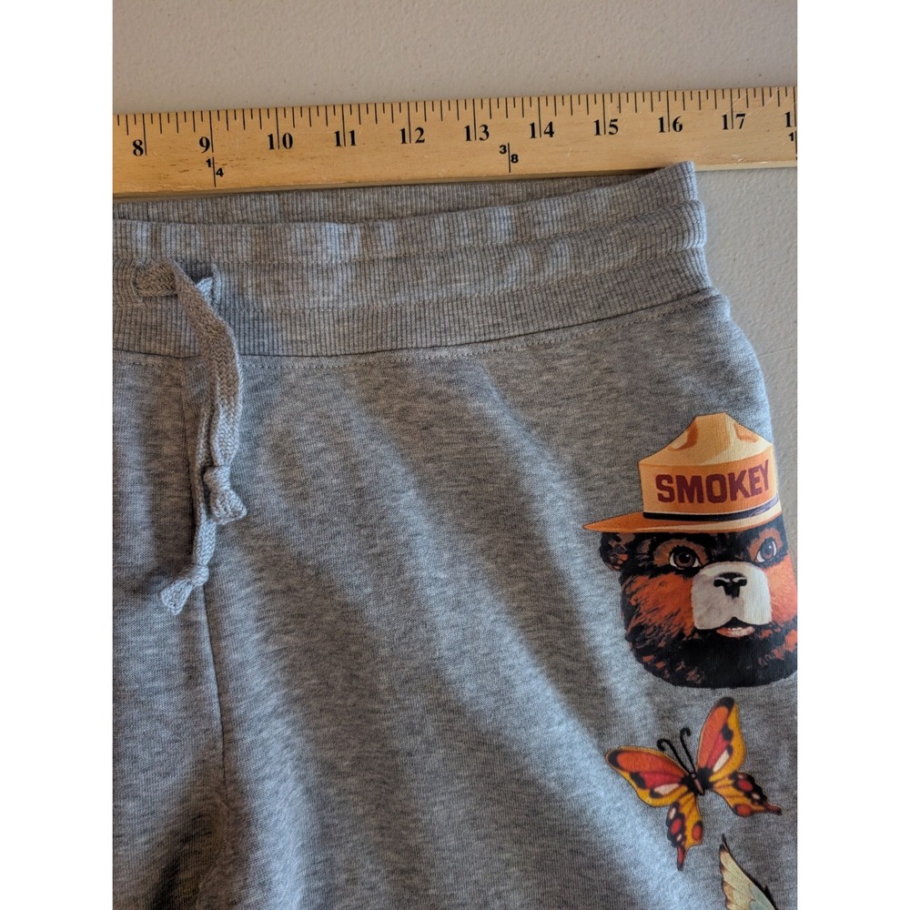 Smokey Bear Jogger Sweatpants Womens Extra Large XL Gray Fleece Jerry Leigh - Picture 3 of 13